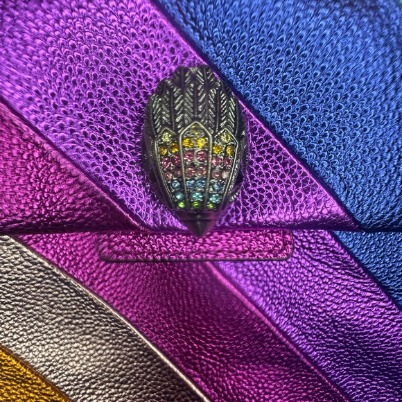 NWT Kurt Geiger London Leather Kensington metallic multicolor purse - Picture 3 of 12